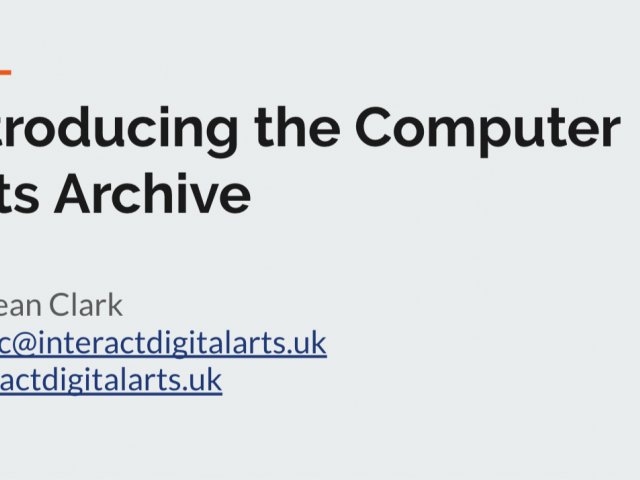 Computer Arts Archive Talk
