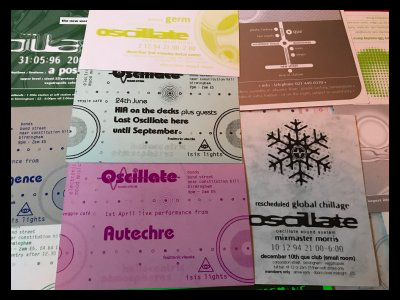 Oscillate Night Club Flyers