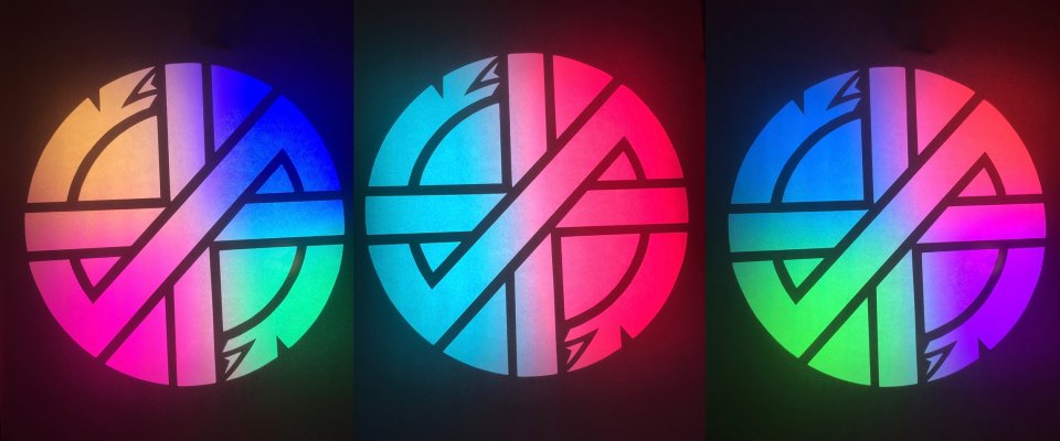 Illuminated Crass Symbol