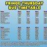 Fringe Thursday Bus Timetable 2009
